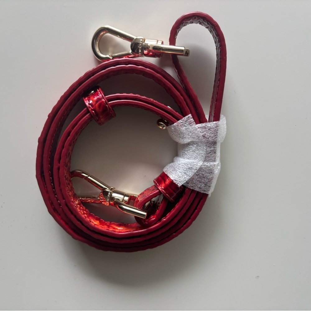 Brahmin Lava (Red/Orange) Shoulder Bag Strap with Gold Accents NWOT